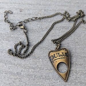 Ouija game board piece necklace
